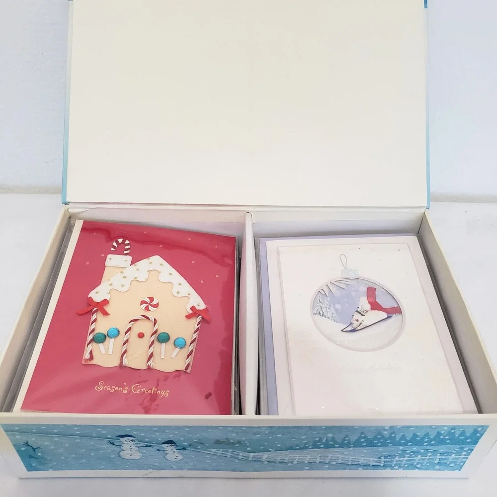 Box of 26 Burgoyne Elegant Hand Crafted Holiday Cards Matching Envelopes SEALED